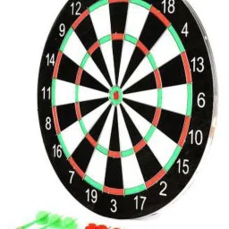 Double faced 17 inch portable dart board with 6 Darts Set For Kids Children 17 cm Dart Board-3