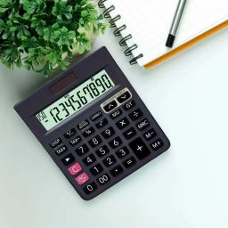 MI-786 N Calculator 120 Steps Checked 12 Digit Large Display Solar and Battery Power Anti-Break Stylish Model With GT Button BasicCalculator-14