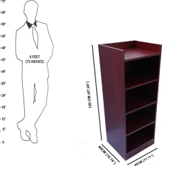 auravibedecor Engineered Wood Open Book Shelf image 5