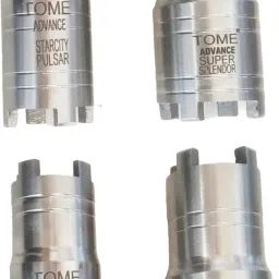 MULTIBIKES CLUTCH NUT SET (2 x SUPER SPLENDOR, 2 x PULSER / STAR CITY) SPANNER HARDNED AND TEMPERED MADE ON CNC MACHINE Lever Tool-10