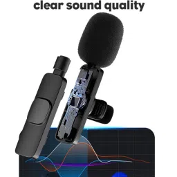 imaginea 2.4 GHz Wireless Microphone, Digital Mini Recording for All Lightning Mobile Wireless Microphone image 2