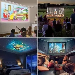 Tech Fuel Projector, 400LM Portable Mini Home Theater LED Projector with Remote Controller (3500 lm) Portable Projector image 4