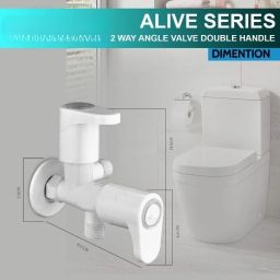 NWR FAUSETSK-Alive 2 Way Angle Tap H102 with Flange Hot And Cold Water Tap Cartridge Faucet-image-1