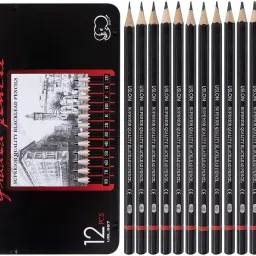 Professional Graphite Sketching & Drawing Pencil Set (2H, H, HB, F, B-8B) - 12Pc Pencil-20