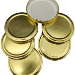 Glass Jar 63 mm Gold Lids / Cap Set of 6 Pcs 2.4 inch Lid-image-92