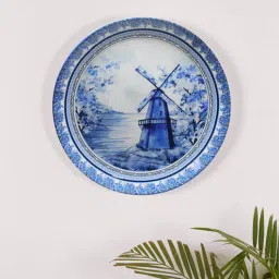 Blue Bone China Delftware Dutch Blue Pottery Inspired Home Decor Wall Plate 10 Inch By Kolorobia-picture-25