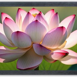 Lotus Flower Photo Frame For Wall Mounted Painting Digital Reprint 10 inch x 14 inch Painting-25