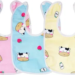 Waterproof, Super Soft Cotton Velcro bibs for baby boy & girl (Pack of 3 )-image-78