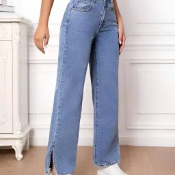 Women Boyfriend High Rise Blue Jeans-image-88