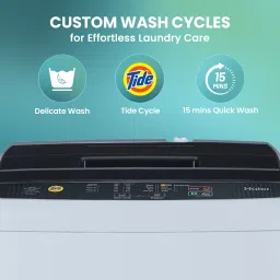 haier 7 kg Balance Clean Pulsator, Custom Wash Cycles with 15 Mins Quick Wash, Magic Filter Fully Automatic Top Load Brown, Grey image 4
