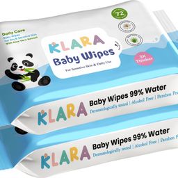 99%Pure Water Baby Wipes with Aloe Vera,Rash-Free(72 Wipes Each Pack,Pack of 2)-image-56