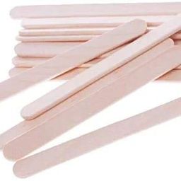 e shopping Natural Ice Cream Popsicle Sticks for School Projects -Pack of 100 (50 Multicolour and 50 Wooden Coloured) image 3