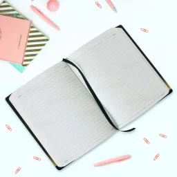 jhingalala Rusty Anchor Hard Bound Undated A5 Diary Notebook (20 X 14.5 CM, 80 GSM, 190 Ruled Perforated Pages) Diary for Writing, Gift for Friend, Personal Diary A5 Notebook Ruled 190 Pages image 3