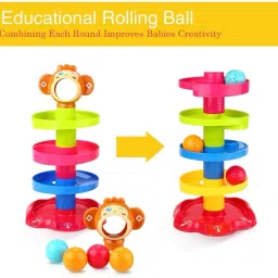 zrinix 5 Layer Plastic Stack, Drop and Go Ball Drop (Multicolor) Rattle image 3