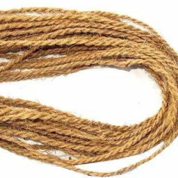 Coconut Coir Rope for craft, well, Garden plant hanger(11 Meter per Pcs) - 3 Pcs Brown-18