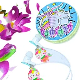 Tera13 Unicorn Coin Pouch/Unicorn Pouch for Girls/ Unicorn Earphone Purse/ Earring with Earphone for Girls/ Stylish Handfree for Kids Smart Headphones-image-89