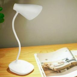 Cordless Rechargeable Linear Touch Dimming 360° Foldable 5-Watt Office/Study Desk LED Study Lamp (30 cm, Goose-neck Teal/White) LAMP Study Lamp-image-6