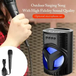 Techobucks Wireless Speaker Thunder High Bass Powerful Audio With (Karaoke MIC) 10 W Bluetooth Studio Monitor image 3