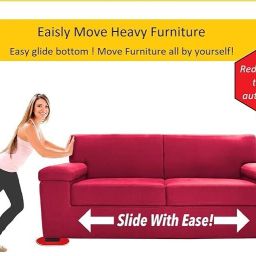 Furniture Sliders Movers Oval Shape 4 Pack XL Movers Work On Carpets Plastic Friction Work Bench Cabinet-image-6