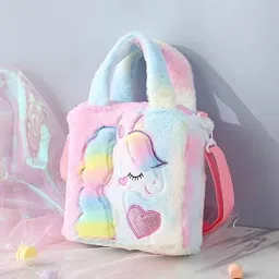 Unicorn Toddler Bag for girls side shoulder stylish soft crossbody bag | Handbag- 27 cm-10
