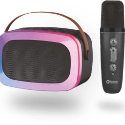 Inbase Boombox Bluetooth Speaker with Wireless Karaoke Mic, 5 Hrs Playtime, Portable 6 W Bluetooth Speaker-9