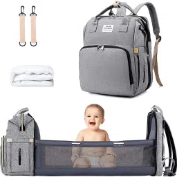 Diaper Bag Foldable 900D Waterproof, Washable Crib, Infant Sleeper Nest Baby Diaper Bag-image-12
