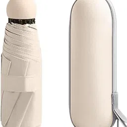Mini Pocket Umbrella with Case (Manual Open) 6 Frame Use in Rain & Summer Umbrella-23