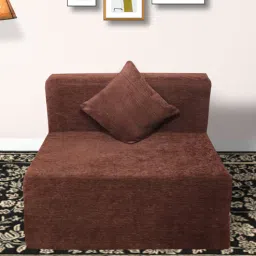 seventh heaven Relax 8 Inch PU Foam (72x36) 1 Seater Sofa Cum Mattress In Brown Colour-picture-18