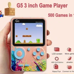TECHNUV G5 500 In1 Colorful Handheld Mini Game Box Also Connect With TV Option For kids with Super Mario Like (Bros/Brose3/6/9/10/14)Super Contra Like(2/6/7) Total 500 Games image 3