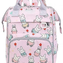 Rabbit Printed Maternity Backpack Baby Boy Girl-38X18X26 Cm Diaper Bag-image-35