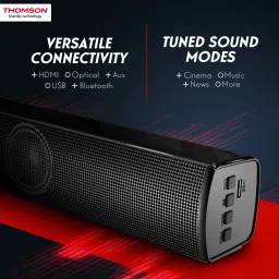 Thomson AlphaBeat80 Soundbar, 80W, Virtual 3D Sound, EQ modes, with BT v5.1, 80 W 80 W Bluetooth Soundbar image 3