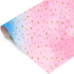 Gift Wrapping Paper sheet Pink Heart | 19.50 x 28.75" | 90 gsm | Gloss Art Paper for all occasions Gift Wrapper-image-29