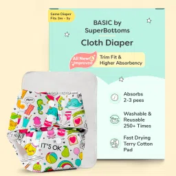 Reusable Cloth Diaper for Babies|Adjustable & Washable|3M-3Y|With Dry Feel Pad-39
