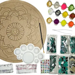 Lippan Art Material DIY Kit/Pre Marked MDF Boards,Paint,Mirrors&Tools-40