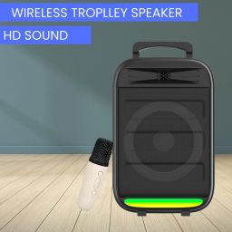FRONY Monster (BLUETOOTH TROLLEY SPEAKER) High Bass Sound Quality With Karaoke MicC309 35 W Bluetooth Party Speaker-image-88