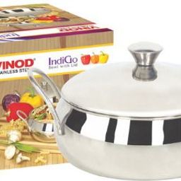 Stainless Steel Serving Bowl Vinod Stainless Steel Indigo Bowl with Side Handle 1300 ml-picture-47