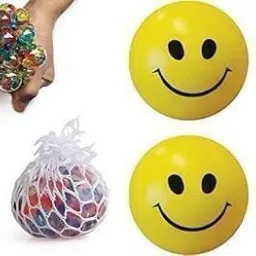 2 Piece Squeeze Stress Ball Plus 4 Piece Smiley Ball Squash Ball-image-64