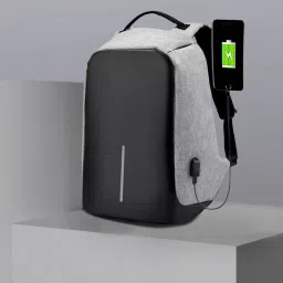 Medium 25 L Laptop Backpack 010 (Ol skool Light GREY Anti Theft ) B-NEW-picture-1