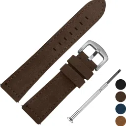 DBLACK [BUZZ] Quick Release w/ Stitches, Premium 22 mm Genuine Leather Watch Strap-image-6