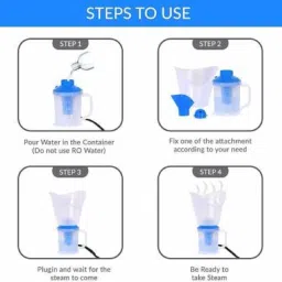 NIDHDHI CREATION 3 In 1 Steam Vaporizer, Nose Steamer, Cough Steamer, Nozzle Inhaler & Nose vaporizer machine for cold and cough Vaporizer Vaporizer image 3