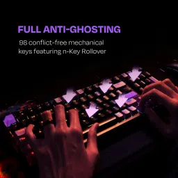 Kreo Hive Full Size Wired Gaming Mechanical Keyboard,Outemu Switches & RGB Backlight Wired USB Standard Gaming Keyboard Compatible with Desktop, Laptop, Mac , with gaming mode ,Hive Full Size Wired Gaming Mechanical Keyboard,Outemu Switches & RGB Backlight Wired USB Gaming Keyboard image 5