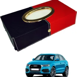 Chrom-Black-Red Tisue Box Leatherete-475 Vehicle Tissue Dispenser-29