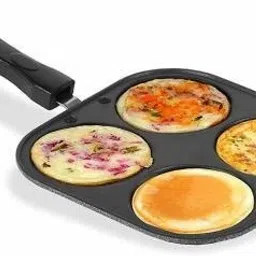 Deluxe Non-Stick Uttapam Pan/Multi Snack Maker 4 in 1 (Aluminium , Non-Stick) Pancake Pan 19.5 cm diameter 1 L capacity-18