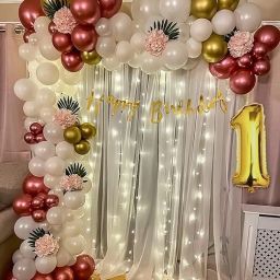 Solid Birthday Numbers Solid RoseGold '17' number Balloon-image-99
