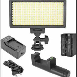 N&M Store Bi-Color Dimmable LED Video Light OS-LED-308 2100 lx Camera LED Light image 2