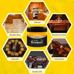 kkbapu Wood Seasoning Beewax, Natural Traditional Multipurpose Beeswax Polish Glue image 2