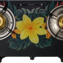 Designer Toughened Glass Durable, Stylish Glass Manual Gas Stove WHITE Stainless Steel Manual Gas Stove-image-33