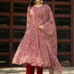Printed Georgette Stitched Anarkali Gown-image-73