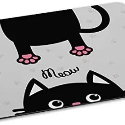 qivee black cat Mouse Pad Non-Slip Base MousePad for Computer and Laptop Mousepad Mousepad-13
