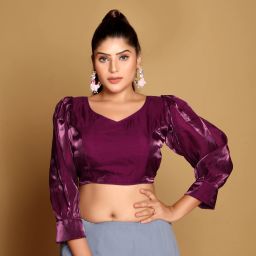 Sweetheart Neck Women Blouse-image-79